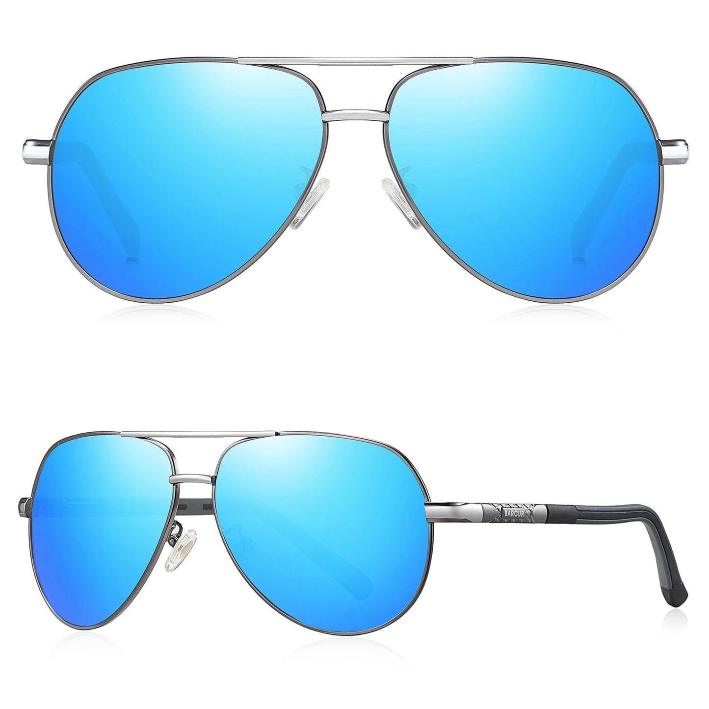Óculos de sol unissex estilo moderno BARCUR, polarizados, proteção UV400, óculos para dirigir