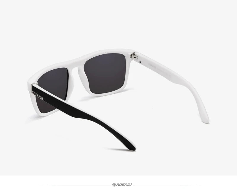 Óculos de sol KDEAM, óculos polarizado, design clássico, espelhados e com caixa de marca CE