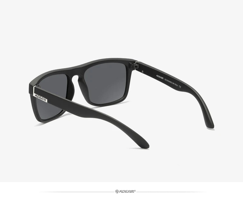 Óculos de sol KDEAM, óculos polarizado, design clássico, espelhados e com caixa de marca CE