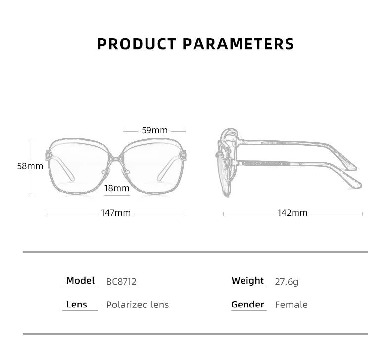 Óculos de sol femininos polarizados BARCUR, lentes degradê, redondos, quadrados, óculos Lunette De Soleil Femme.
