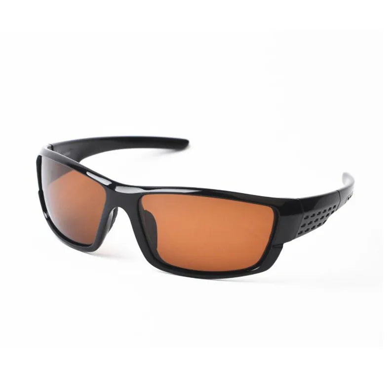 Óculos de sol esportivos de armação preta; Lentes polarizadas; Unissex; Designers de marcas; Óculos de sol para dirigir, pescar e prática de esportes; UV400.