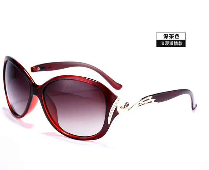 Óculos de sol feminino DANKEYISI, óculos com proteção UV400, polarizado da moda com strass.