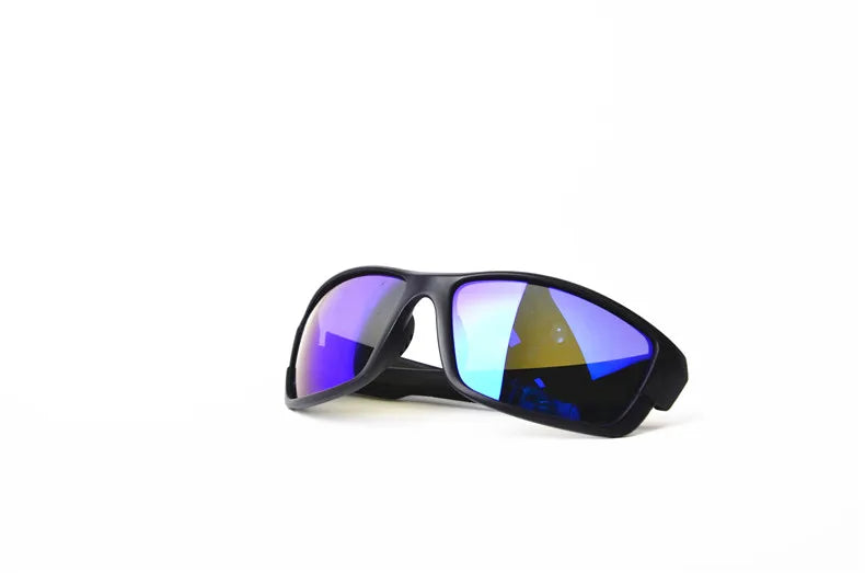 Óculos de sol esportivos de armação preta; Lentes polarizadas; Unissex; Designers de marcas; Óculos de sol para dirigir, pescar e prática de esportes; UV400.