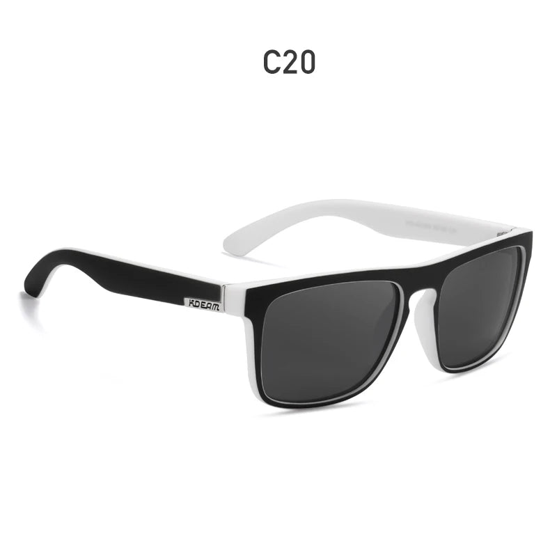 Óculos de sol KDEAM, óculos polarizado, design clássico, espelhados e com caixa de marca CE