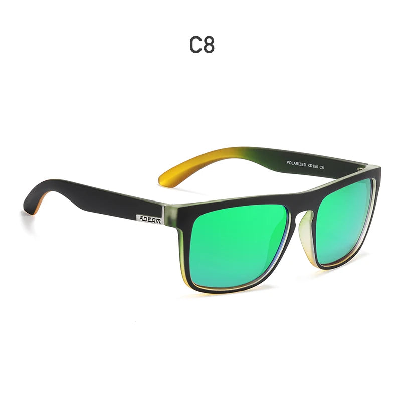 Óculos de sol KDEAM, óculos polarizado, design clássico, espelhados e com caixa de marca CE
