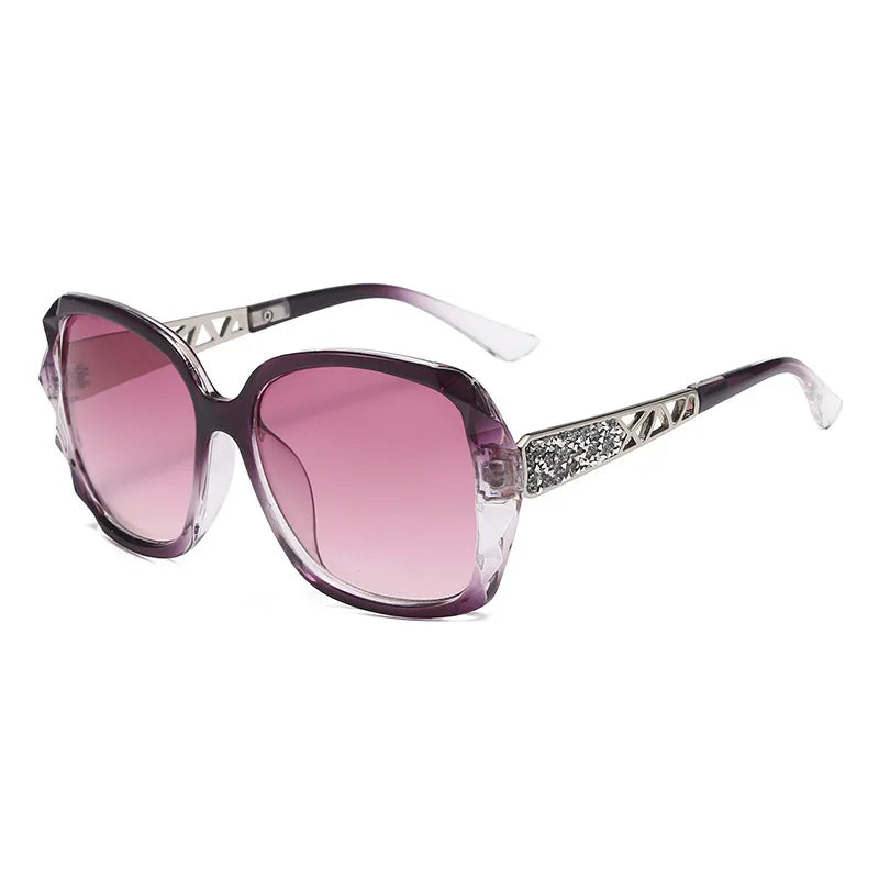 Óculos de sol feminino DANKEYISI, óculos com proteção UV400, polarizado da moda com strass.