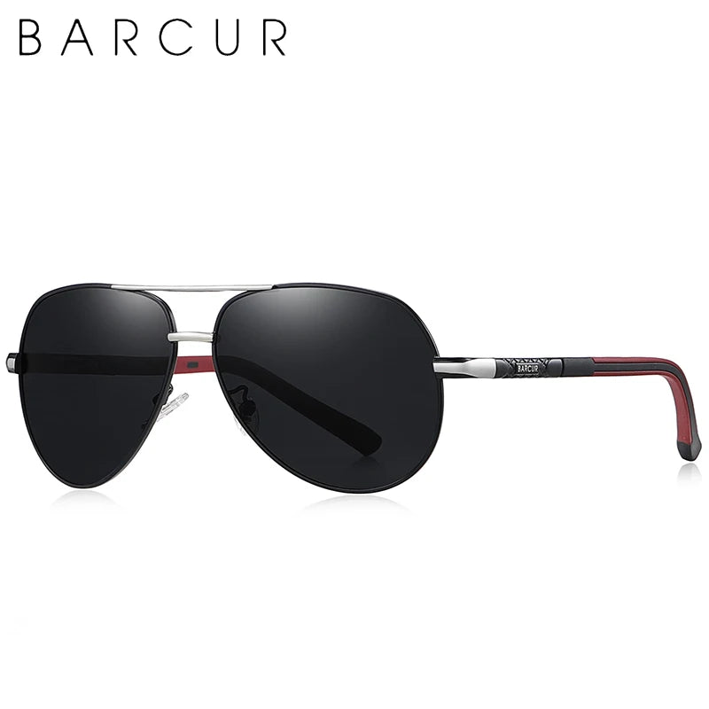 Óculos de sol unissex estilo moderno BARCUR, polarizados, proteção UV400, óculos para dirigir