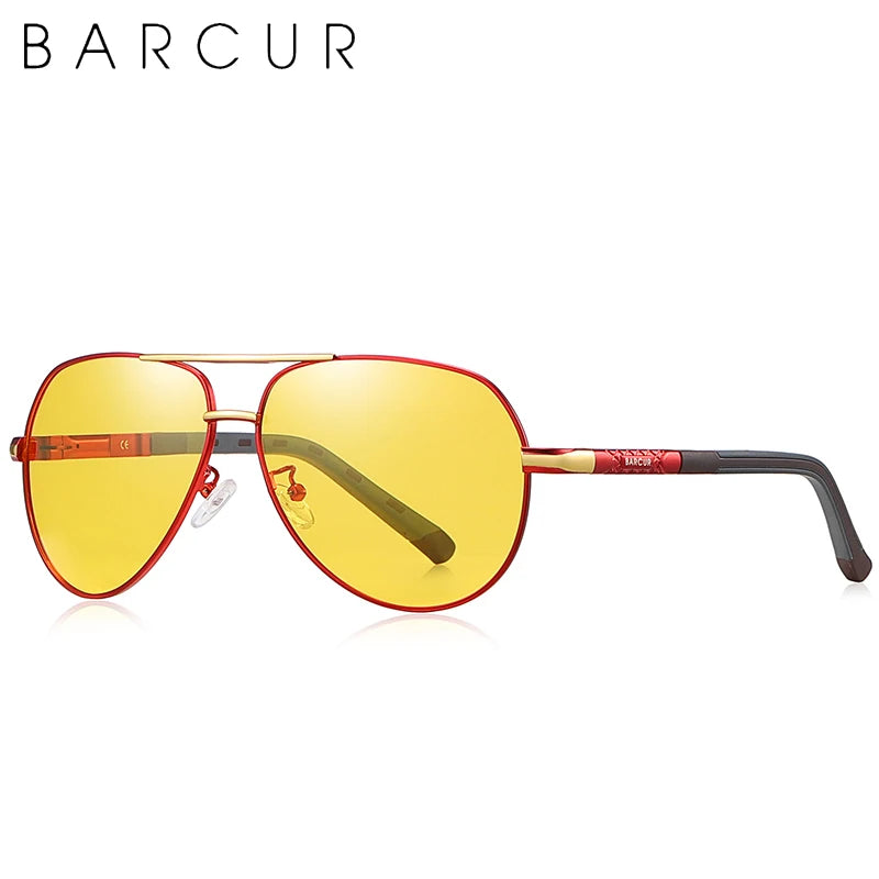 Óculos de sol unissex estilo moderno BARCUR, polarizados, proteção UV400, óculos para dirigir