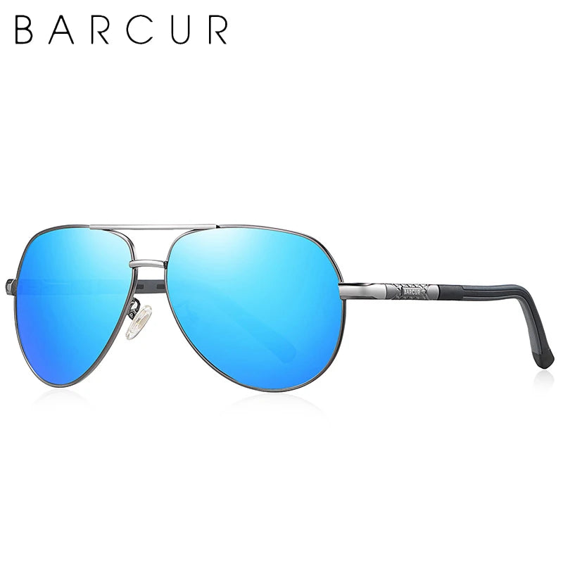 Óculos de sol unissex estilo moderno BARCUR, polarizados, proteção UV400, óculos para dirigir