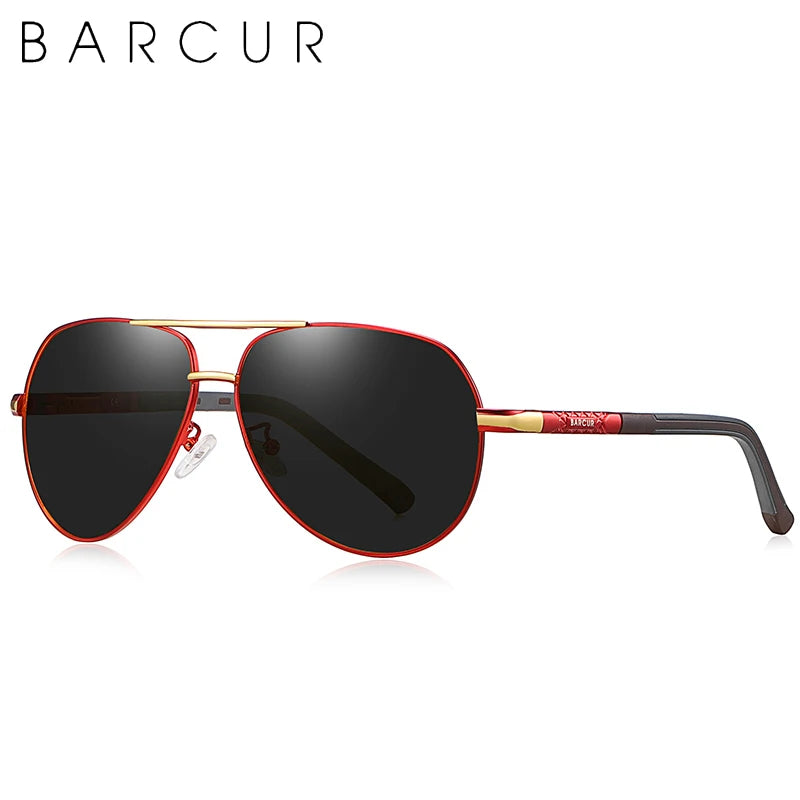 Óculos de sol unissex estilo moderno BARCUR, polarizados, proteção UV400, óculos para dirigir