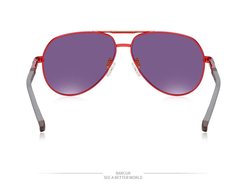 Óculos de sol unissex estilo moderno BARCUR, polarizados, proteção UV400, óculos para dirigir