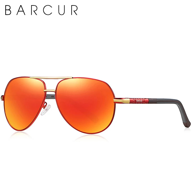 Óculos de sol unissex estilo moderno BARCUR, polarizados, proteção UV400, óculos para dirigir