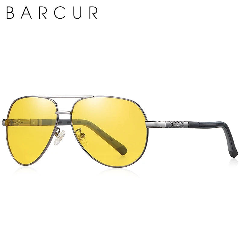 Óculos de sol unissex estilo moderno BARCUR, polarizados, proteção UV400, óculos para dirigir