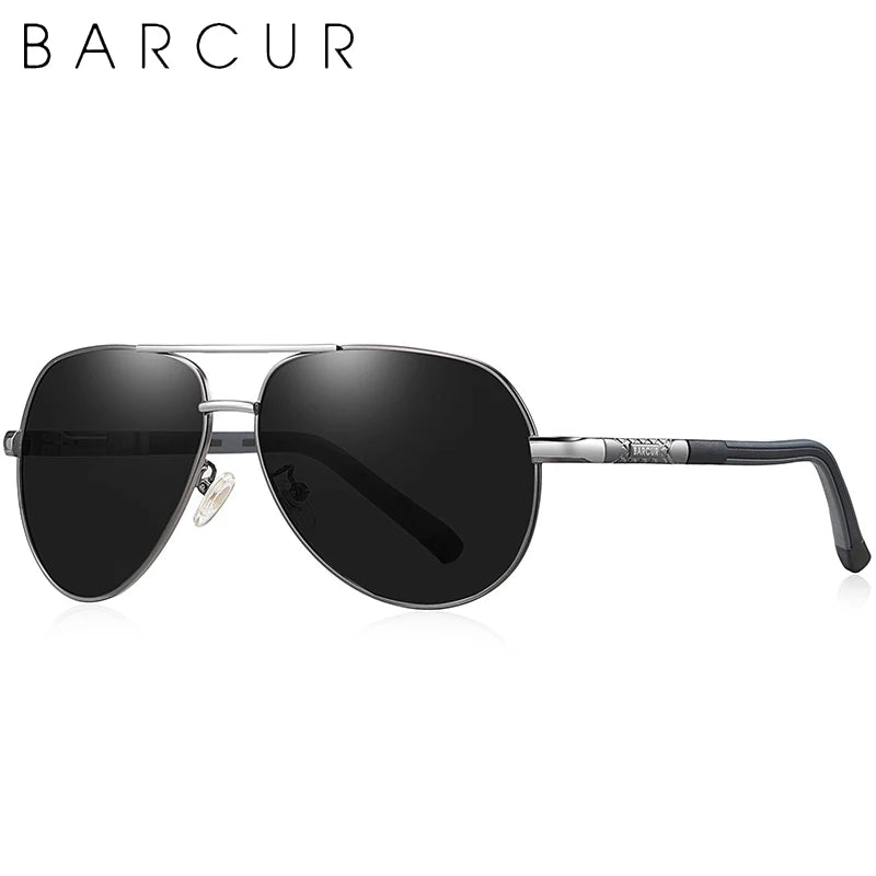 Óculos de sol unissex estilo moderno BARCUR, polarizados, proteção UV400, óculos para dirigir