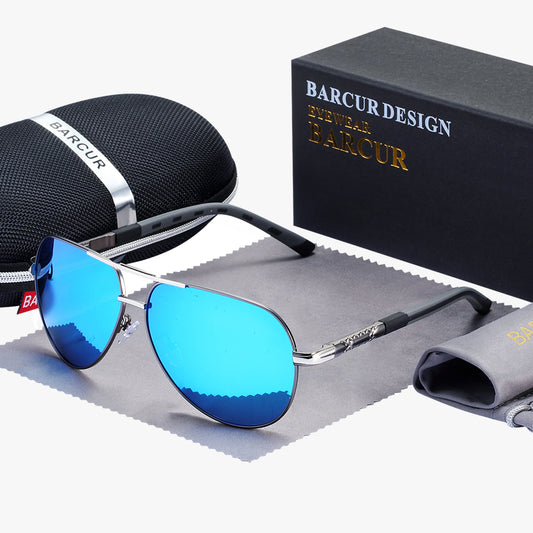 Óculos de sol unissex estilo moderno BARCUR, polarizados, proteção UV400, óculos para dirigir