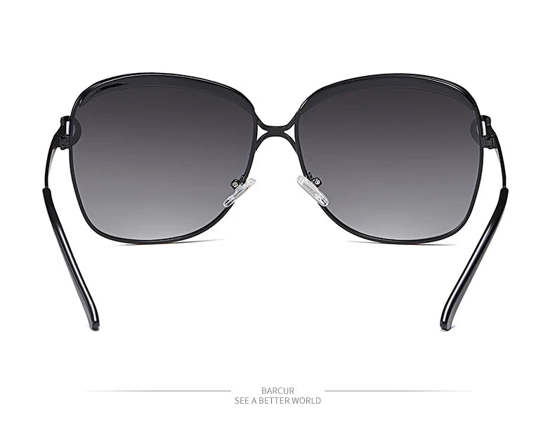 Óculos de sol femininos polarizados BARCUR, lentes degradê, redondos, quadrados, óculos Lunette De Soleil Femme.