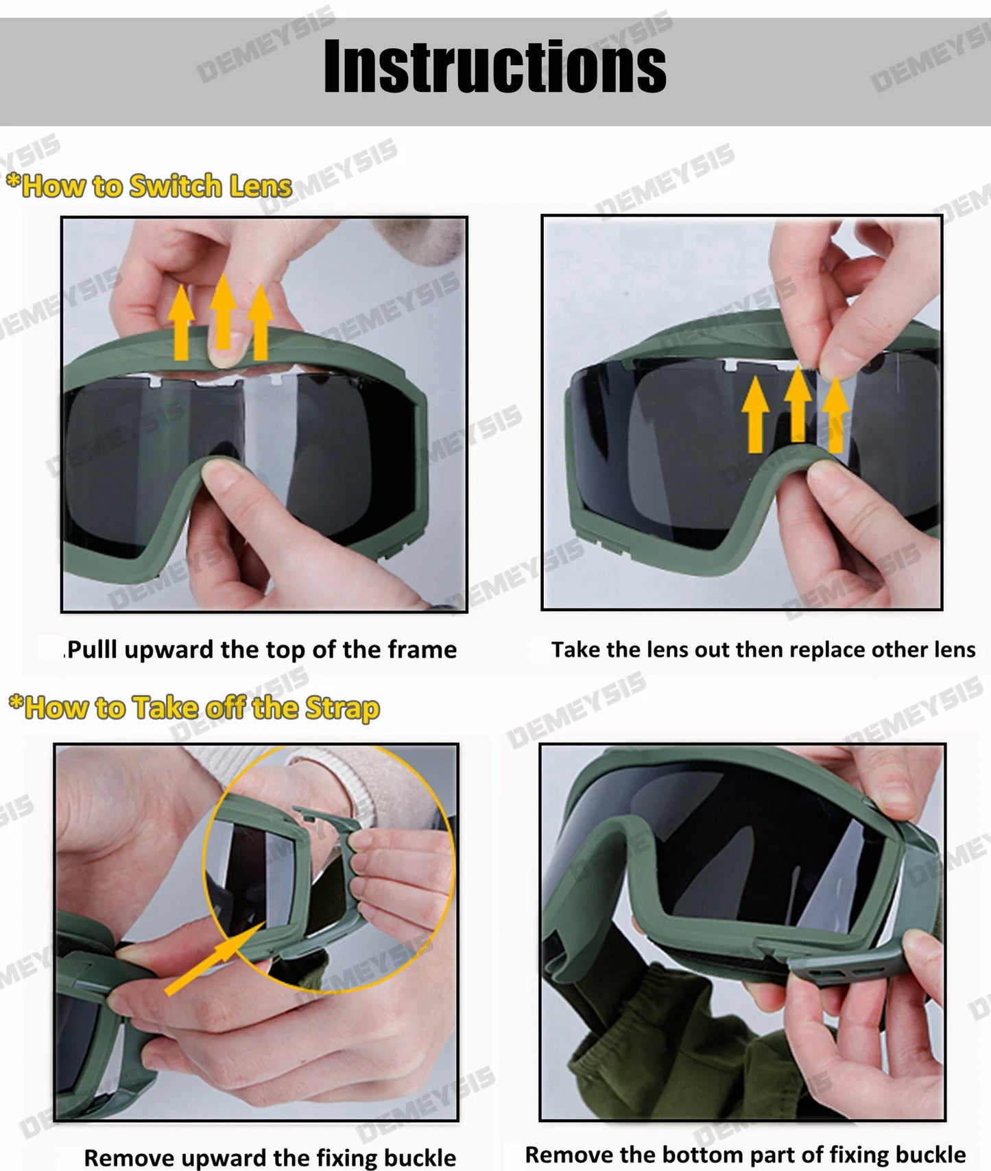 Óculos táticos de airsoft, óculos de tiro para uso em motocicleta, à prova de vento, paintball, cs, wargame, caminhada, 3 lentes, preto, bege, verde