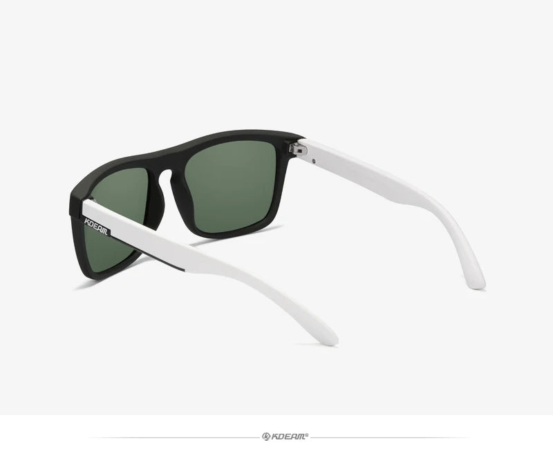 Óculos de sol KDEAM, óculos polarizado, design clássico, espelhados e com caixa de marca CE