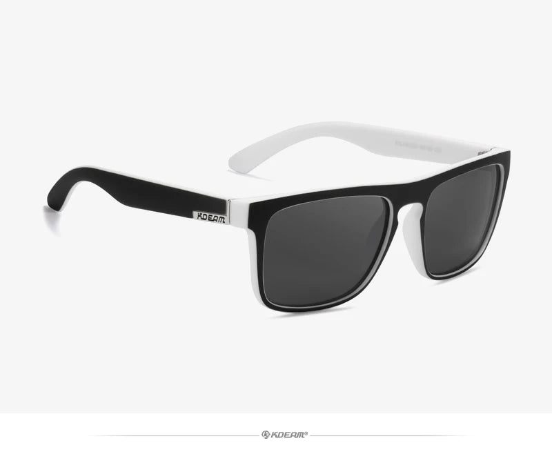 Óculos de sol KDEAM, óculos polarizado, design clássico, espelhados e com caixa de marca CE