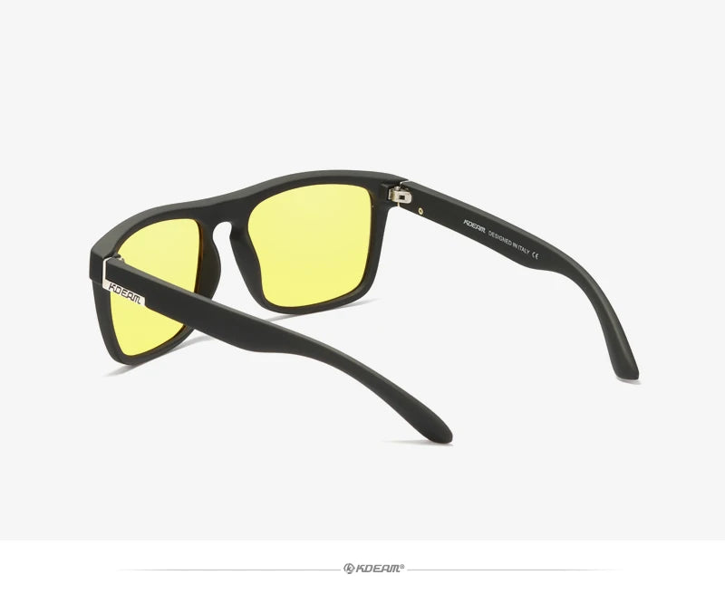 Óculos de sol KDEAM, óculos polarizado, design clássico, espelhados e com caixa de marca CE