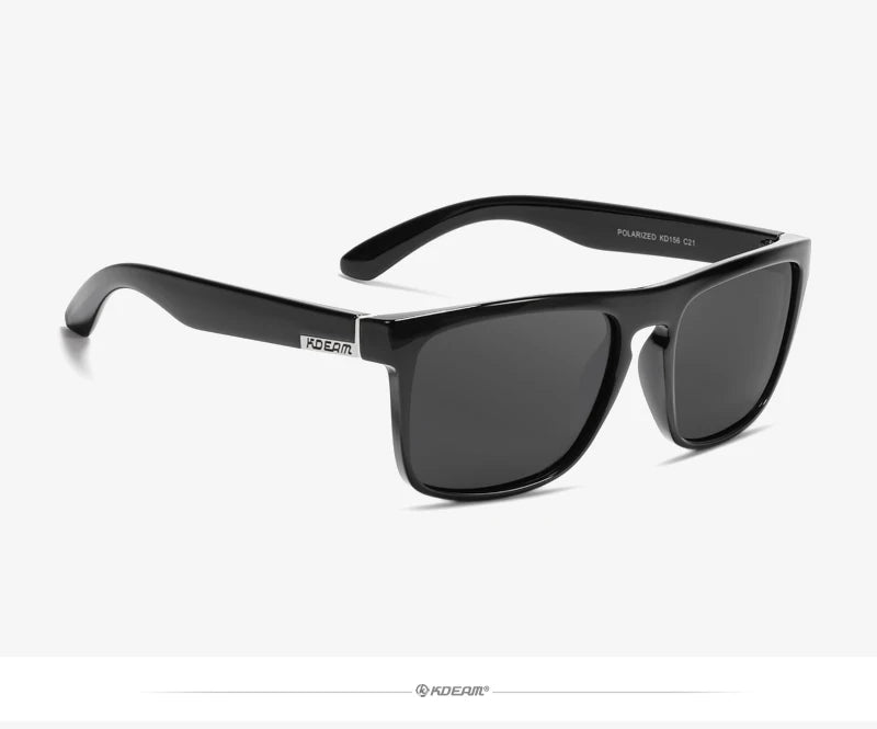 Óculos de sol KDEAM, óculos polarizado, design clássico, espelhados e com caixa de marca CE