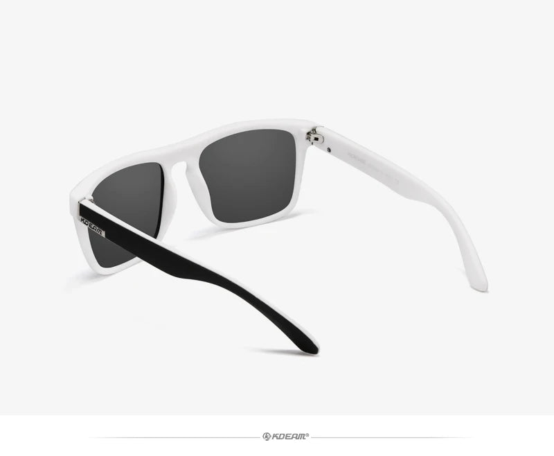 Óculos de sol KDEAM, óculos polarizado, design clássico, espelhados e com caixa de marca CE