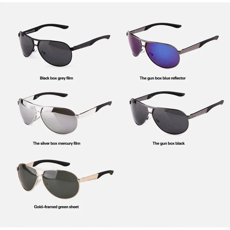Óculos de sol polarizados com revestimento UV400, para dirigir, espelhados, óculos de sol para homens e mulheres.