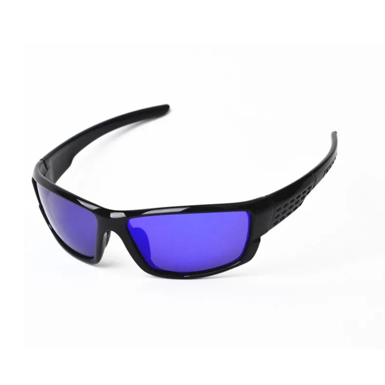 Óculos de sol esportivos de armação preta; Lentes polarizadas; Unissex; Designers de marcas; Óculos de sol para dirigir, pescar e prática de esportes; UV400.