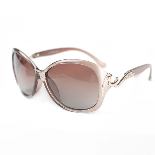 Óculos de sol feminino DANKEYISI, óculos com proteção UV400, polarizado da moda com strass.