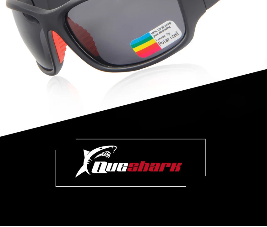 Óculos de sol polarizados para pesca, caminhada, ciclismo, pescador, proteção UV400, masculino, QUESHARK
