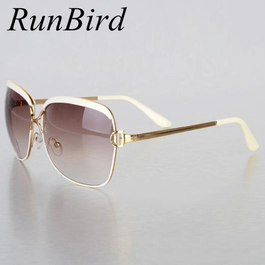 Óculos de Sol Feminino RunBird, armação com estilo luxuoso, designer moderno, atual com estilo contemporâneo