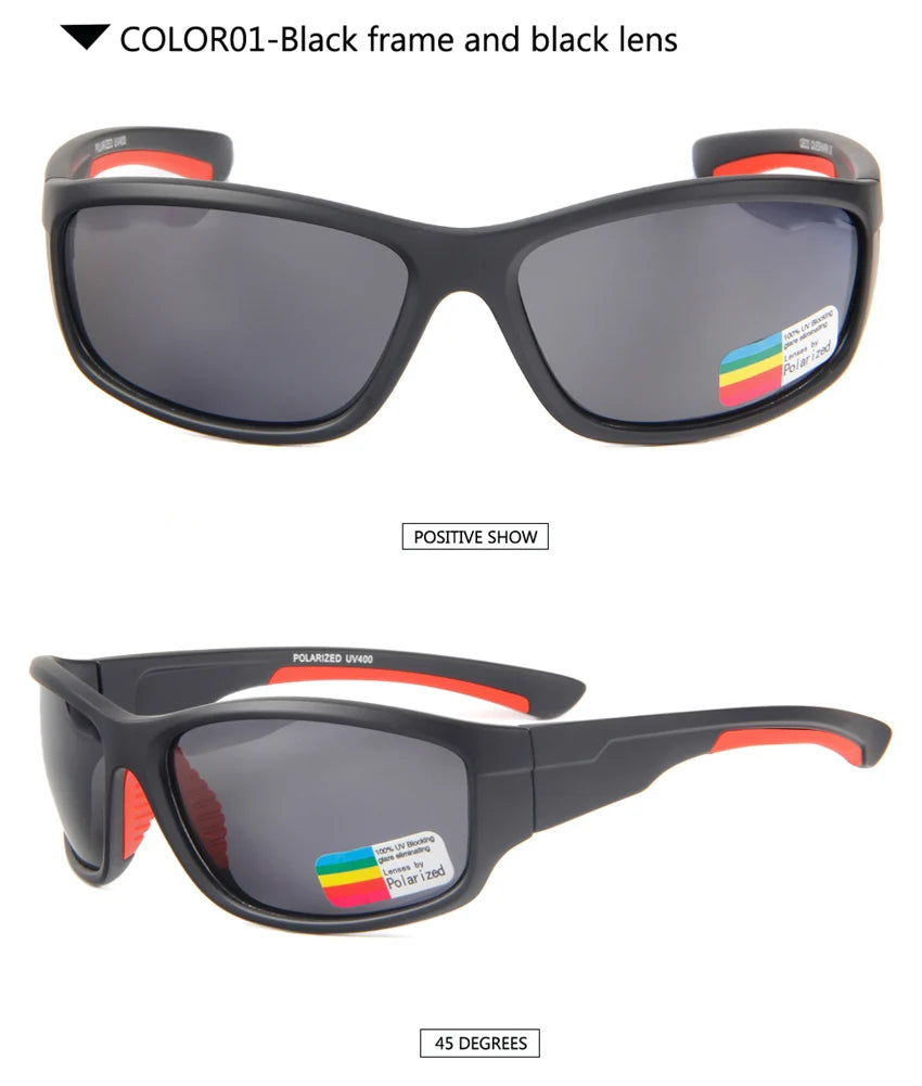 Óculos de sol polarizados para pesca, caminhada, ciclismo, pescador, proteção UV400, masculino, QUESHARK
