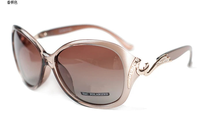 Óculos de sol feminino DANKEYISI, óculos com proteção UV400, polarizado da moda com strass.