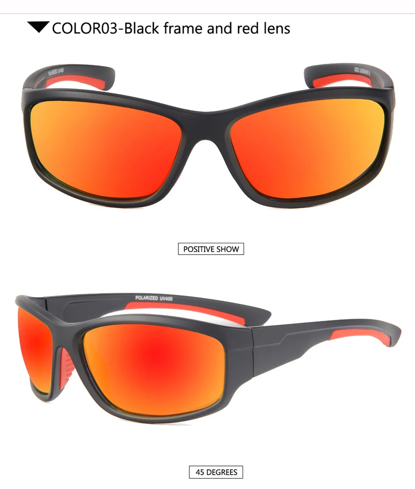 Óculos de sol polarizados para pesca, caminhada, ciclismo, pescador, proteção UV400, masculino, QUESHARK
