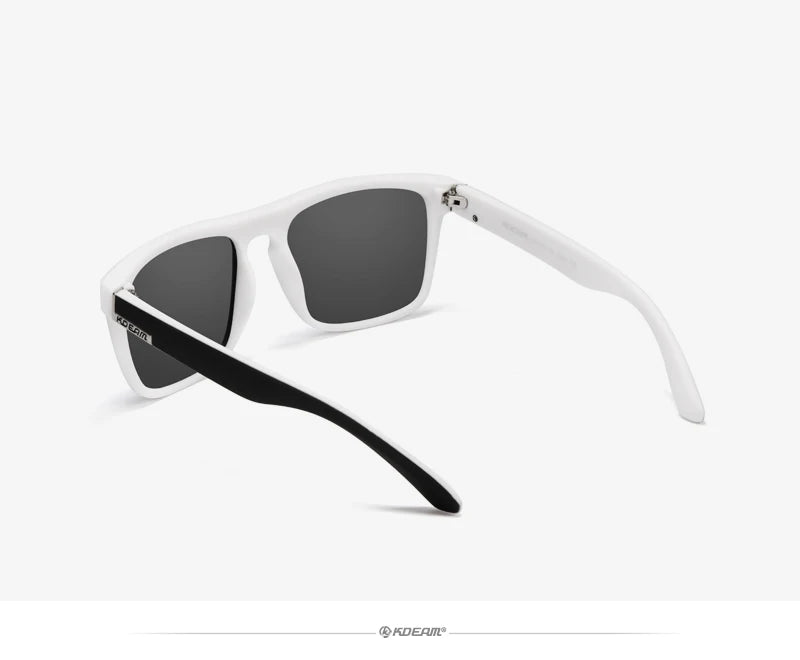 Óculos de sol KDEAM, óculos polarizado, design clássico, espelhados e com caixa de marca CE