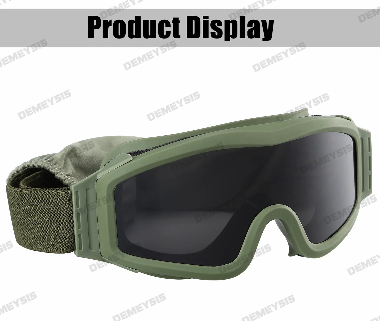 Óculos táticos de airsoft, óculos de tiro para uso em motocicleta, à prova de vento, paintball, cs, wargame, caminhada, 3 lentes, preto, bege, verde