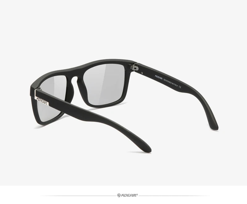 Óculos de sol KDEAM, óculos polarizado, design clássico, espelhados e com caixa de marca CE