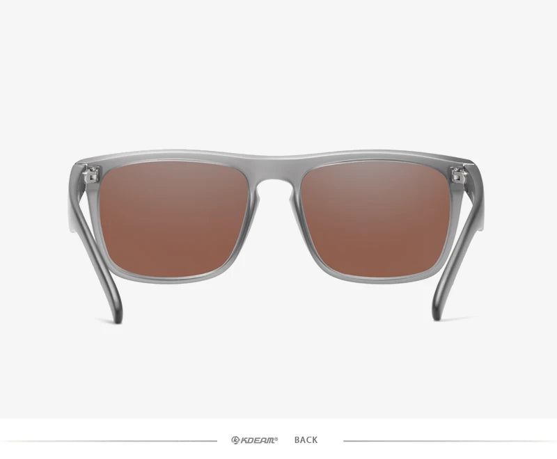 Óculos de sol KDEAM, óculos polarizado, design clássico, espelhados e com caixa de marca CE