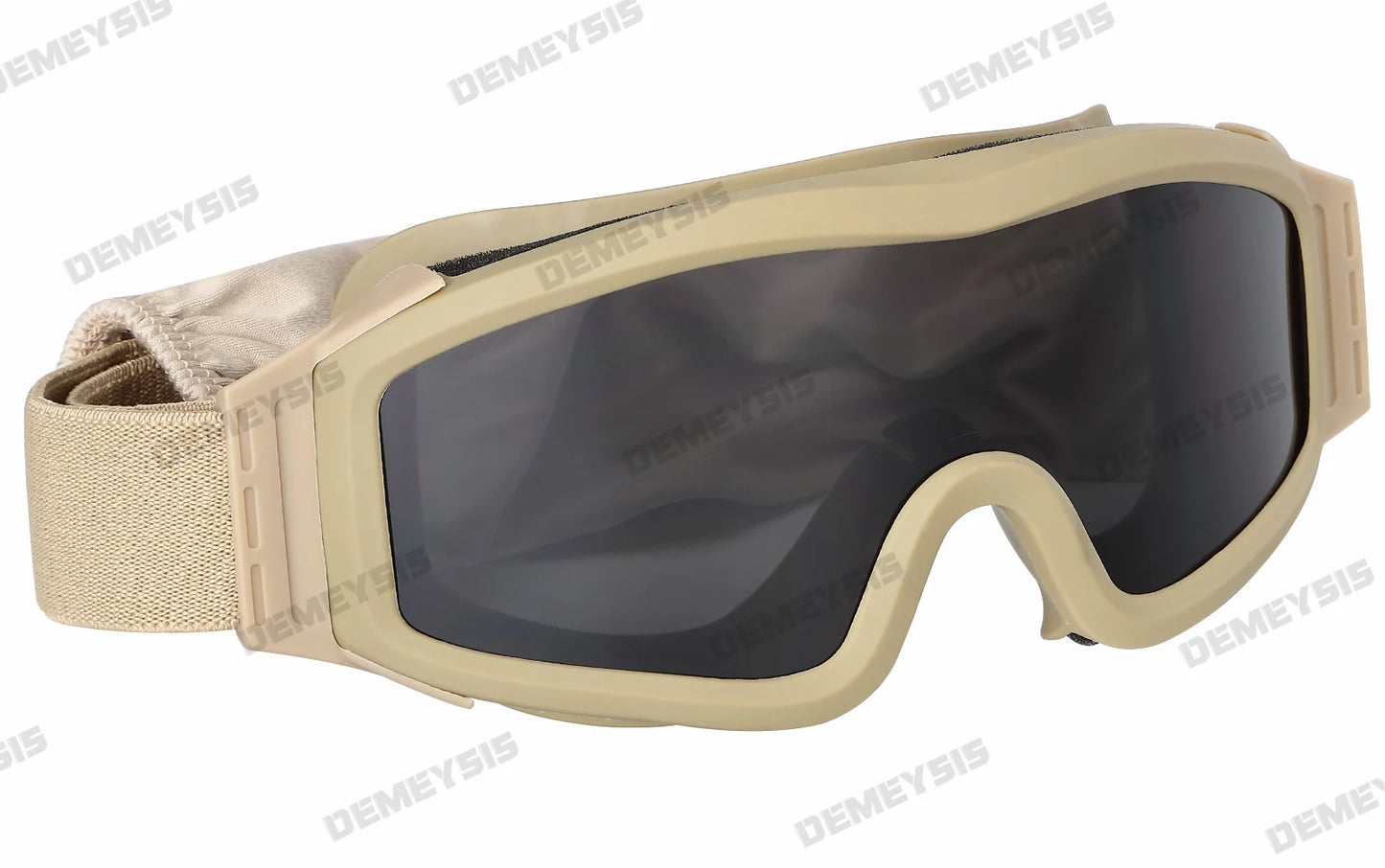 Óculos táticos de airsoft, óculos de tiro para uso em motocicleta, à prova de vento, paintball, cs, wargame, caminhada, 3 lentes, preto, bege, verde