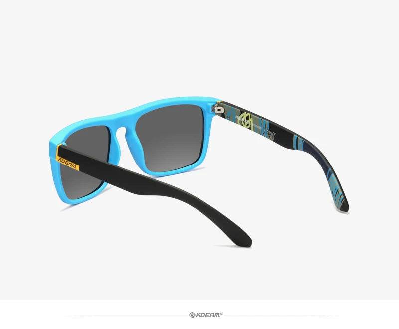 Óculos de sol KDEAM, óculos polarizado, design clássico, espelhados e com caixa de marca CE