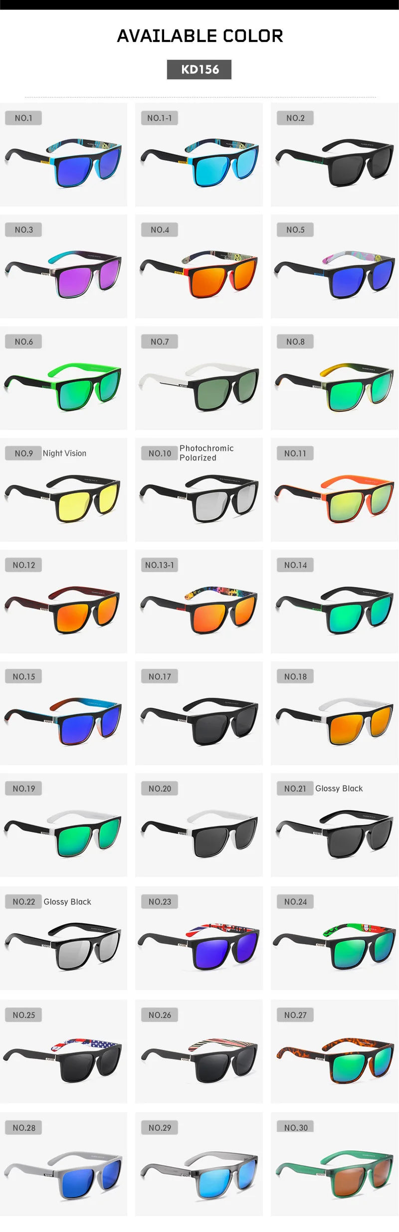 Óculos de sol KDEAM, óculos polarizado, design clássico, espelhados e com caixa de marca CE