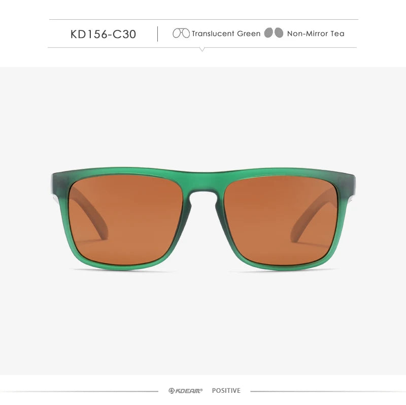 Óculos de sol KDEAM, óculos polarizado, design clássico, espelhados e com caixa de marca CE