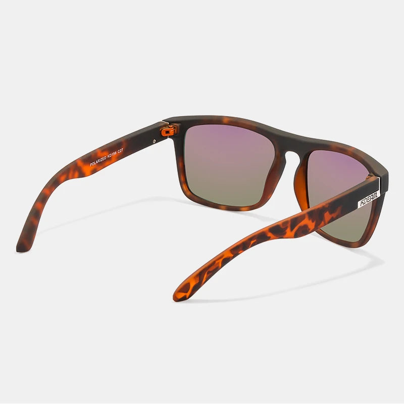 Óculos de sol KDEAM, óculos polarizado, design clássico, espelhados e com caixa de marca CE