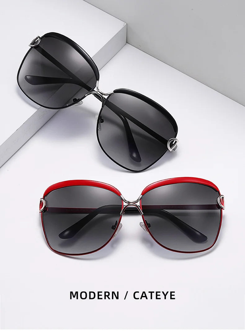 Óculos de sol femininos polarizados BARCUR, lentes degradê, redondos, quadrados, óculos Lunette De Soleil Femme.