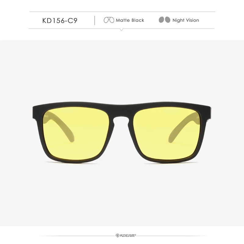 Óculos de sol KDEAM, óculos polarizado, design clássico, espelhados e com caixa de marca CE
