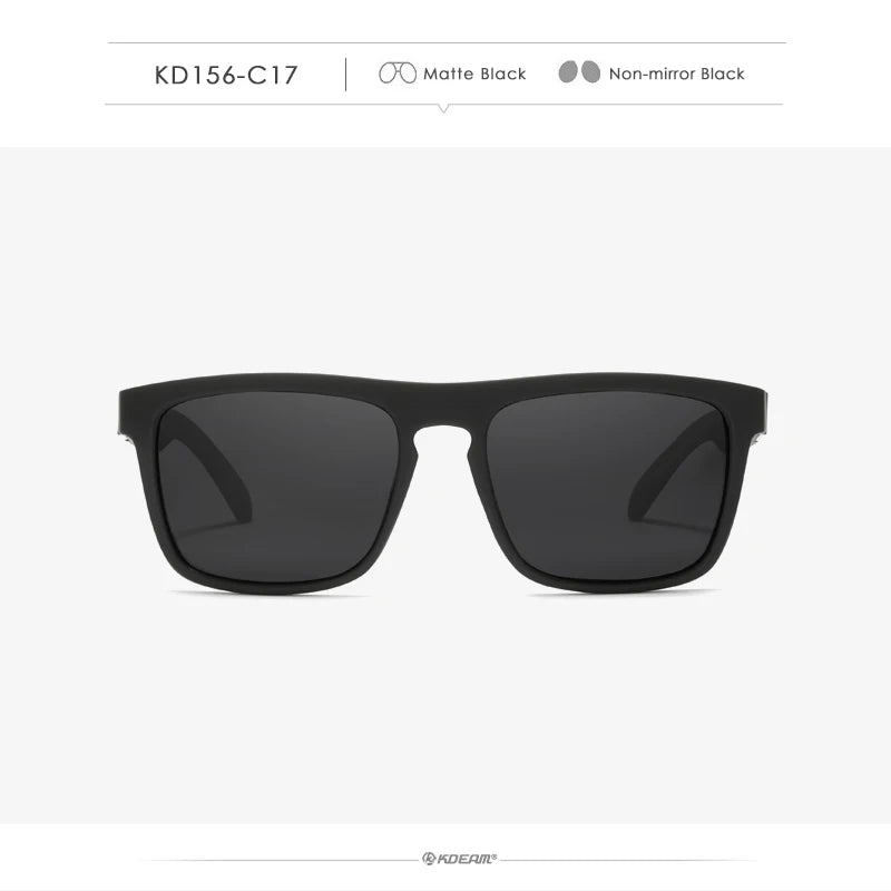 Óculos de sol KDEAM, óculos polarizado, design clássico, espelhados e com caixa de marca CE