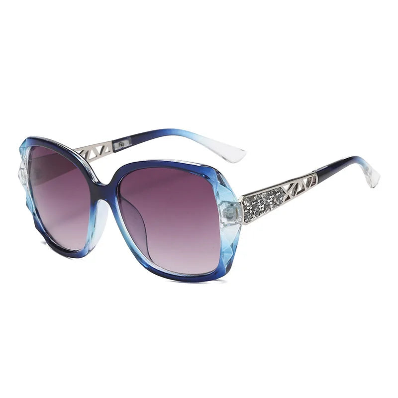 Óculos de sol feminino DANKEYISI, óculos com proteção UV400, polarizado da moda com strass.