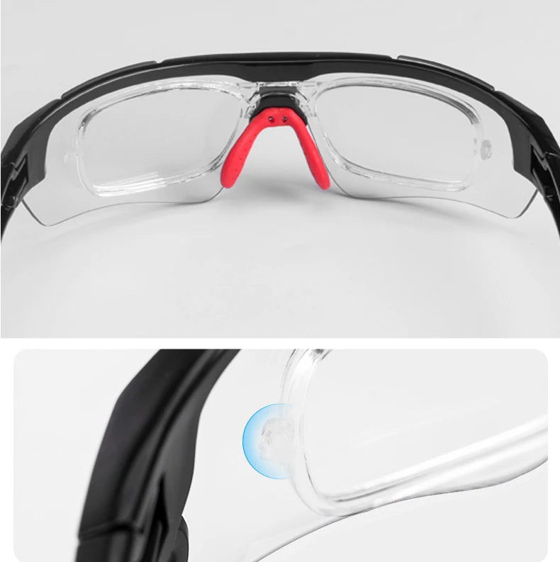 Óculos de ciclismo fotocrômicos ROCKBROS; Excelente para esportes ao ar livre, A armação do óculos não perde a coloração, óculos de ciclismo para estrada e velódromo.