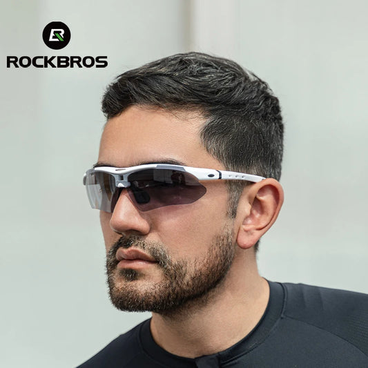 Óculos de ciclismo polarizados Rockbros, Óculos de sol esportivos para Estrada, MTB, Mountain bike, Proteção para andar de bicicleta, Óculos com cinco lentes.