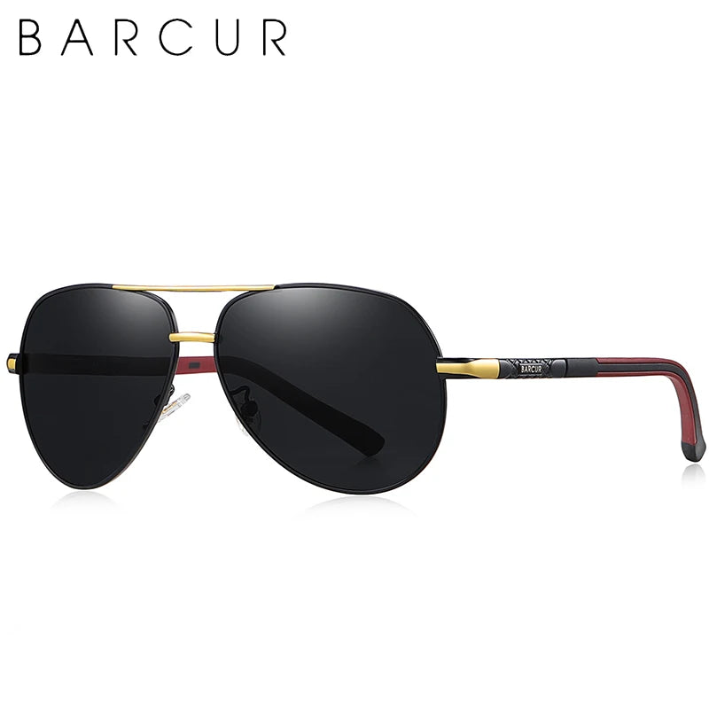 Óculos de sol unissex estilo moderno BARCUR, polarizados, proteção UV400, óculos para dirigir